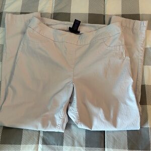 Women's Light White Straight Leg Pants size 16 rayon/nylon/spandex